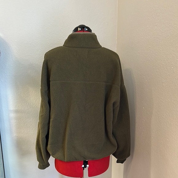 Madewell (Re)sourced Sherpa Snap-Front Jacket in Kale - Picture 5 of 11